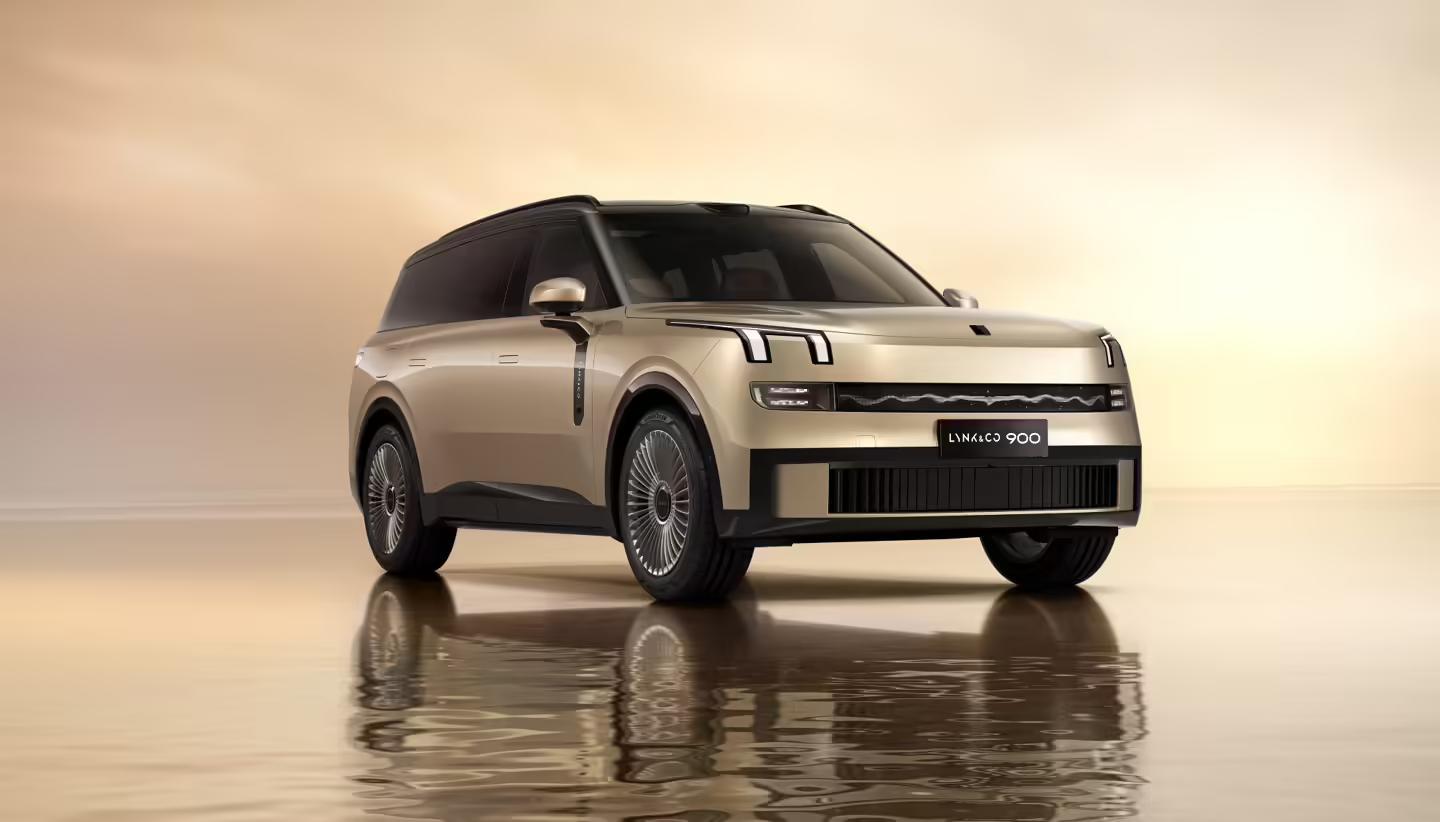 领克900大五座SUV官宣亮相,全新“日冕金”车色