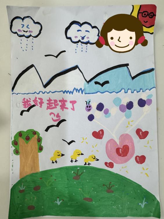 患儿丽丽在住院期间的画作