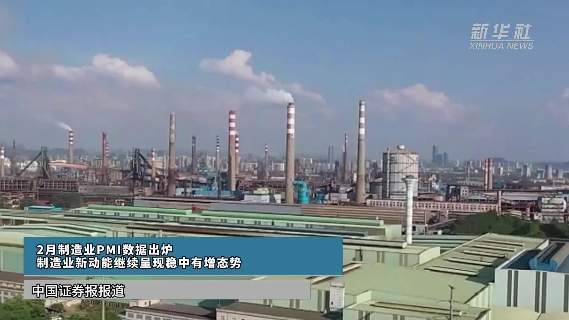 2月制造业PMI数据出炉 制造业新动能继续呈现稳中有增态势