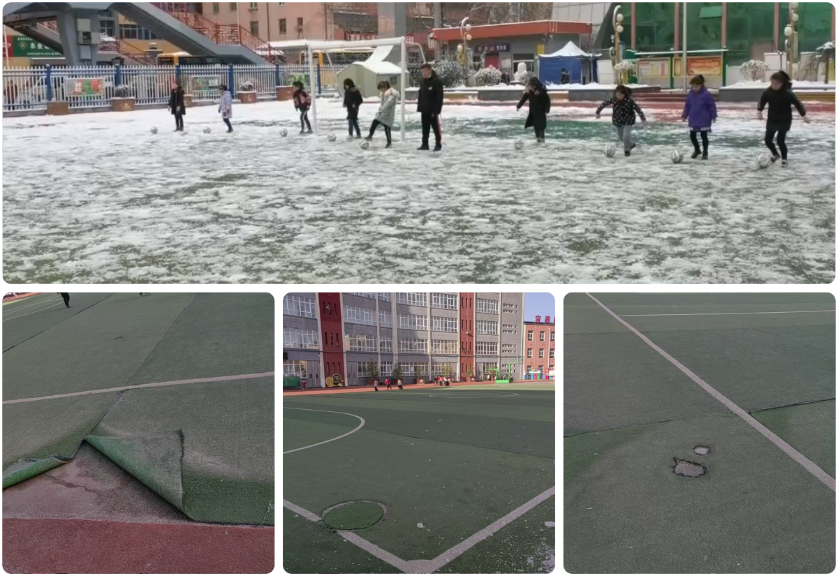 陕西宜君城关二小女足队训练及场地情况