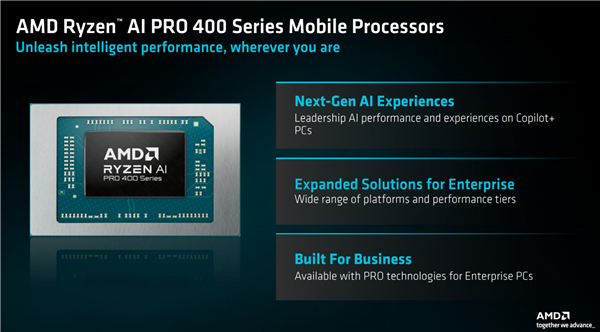 AMD发布桌面版锐龙AI 400系列APU：最高8核心5.1GHz 仅供商用