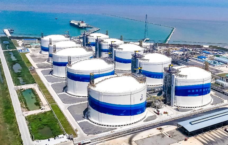 国内最大的液化天然气储备基地——中国海油滨海LNG项目