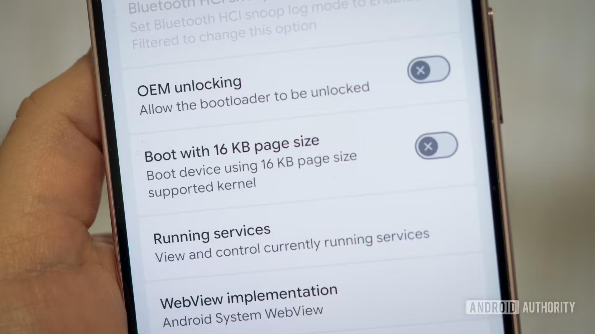 Android 17 beta 16KB Page File Setting
