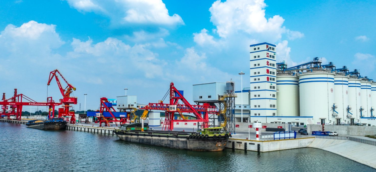 (江北现代粮食物流园 图源济宁市委网信办)