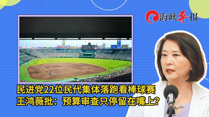 民进党22位民代集体落跑赴日本看棒球赛，王鸿薇痛批