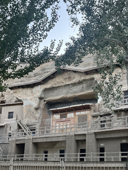 莫高窟第427窟宋代窟檐(资料照片) 新华每日电讯记者 张玉洁 摄