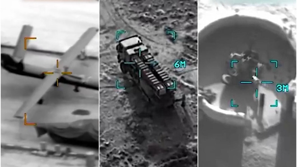 美军公布空袭伊朗画面：伊军无人机、导弹、防空武器被炸粉碎