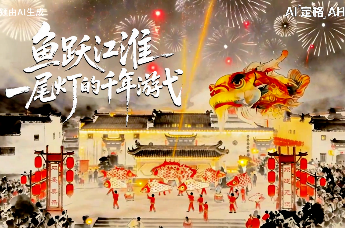 AI定格AH丨鱼跃江淮，一尾灯的千年游弋