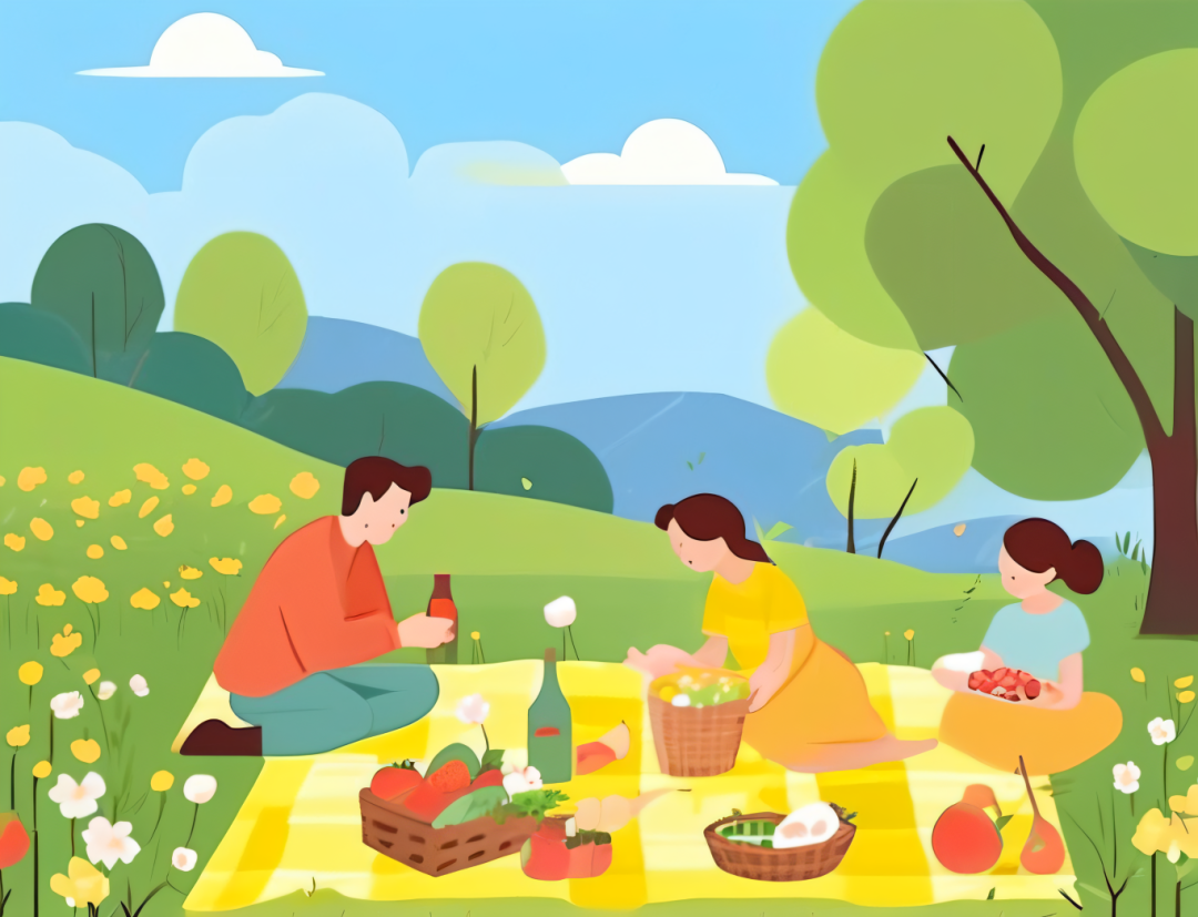 千库网_春天野餐家庭户外休假自然风景插画设计_插画编号282207.png
