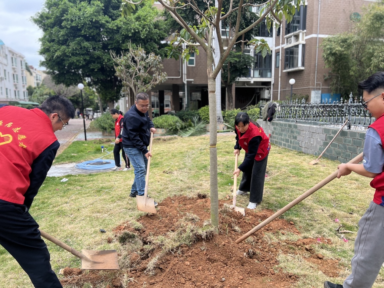 桃源添新绿・党群共植梦 ——桃源社区开展春季植树活动