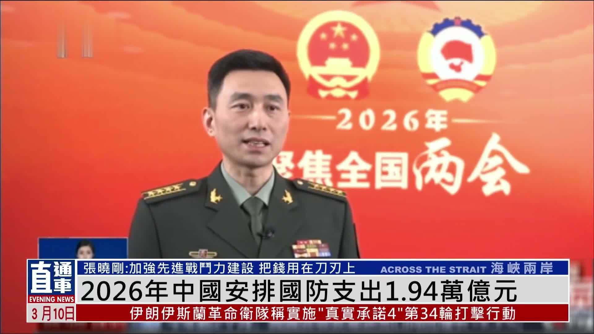 2026年中国安排国防支出1.94万亿元