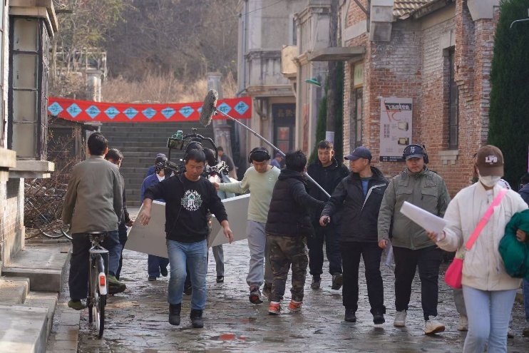 《我深深地爱着你》拍戏现场