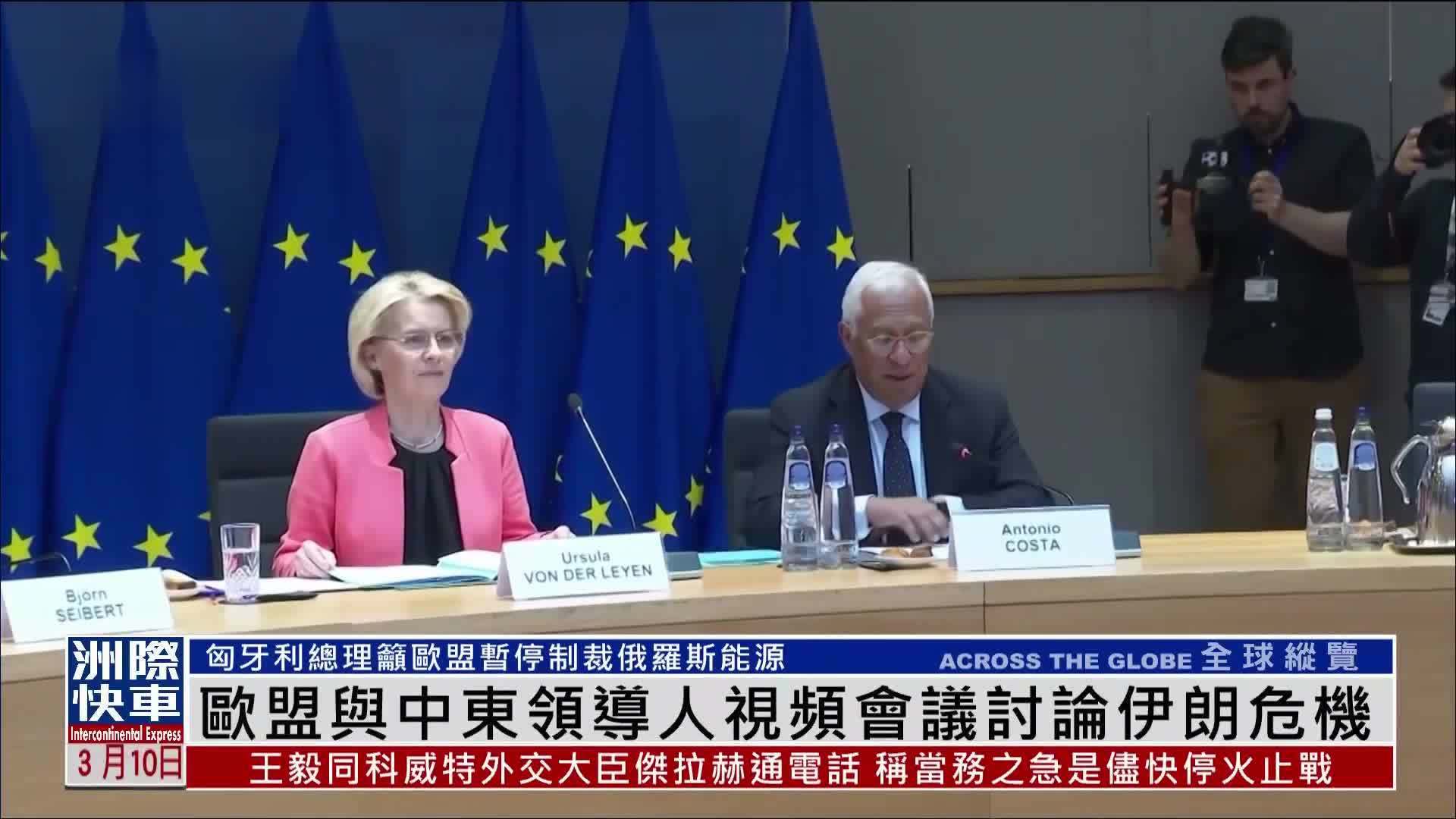 欧盟与中东领导人视频会议讨论伊朗危机