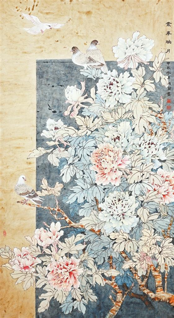 素华映月（中国画）王得兰