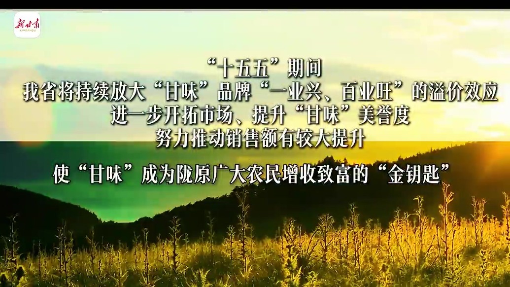 甘肃“十四五”“甘味出陇”“甘味出海”成果丰硕