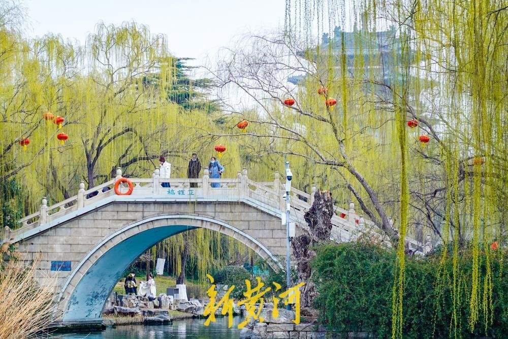 一年四季 泉在济南丨大明湖柳绿天蓝春意浓，汉服少女打卡定格春日美景