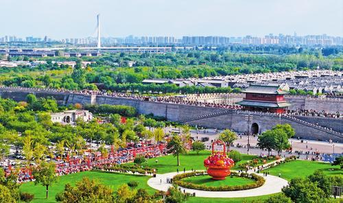 2025年10月2日，正定古城俯瞰。 本报记者 史晟全摄