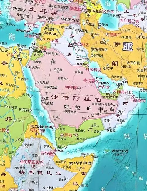 阿拉伯半岛地图