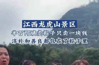 龙虎山景区的“一元商品”：半百阿姨把淳朴和善良都包在了粽子里
