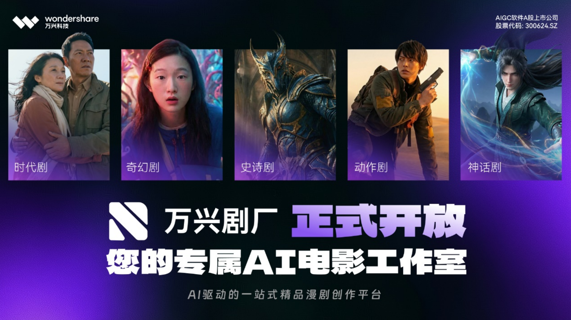 万兴剧厂正式开放，打造AI驱动的一站式精品漫剧创作平台