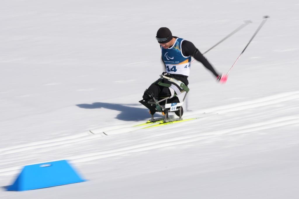 中国选手刘子旭在比赛中