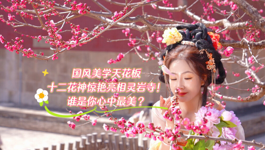国风美学天花板十二花神惊艳亮相灵岩寺！谁是你心中最美？