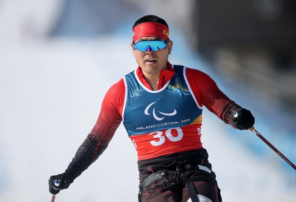 中国选手王涛在比赛中