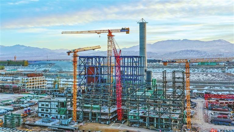 甘肃巨化新材料有限公司高性能硅氟新材料一体化项目建设现场