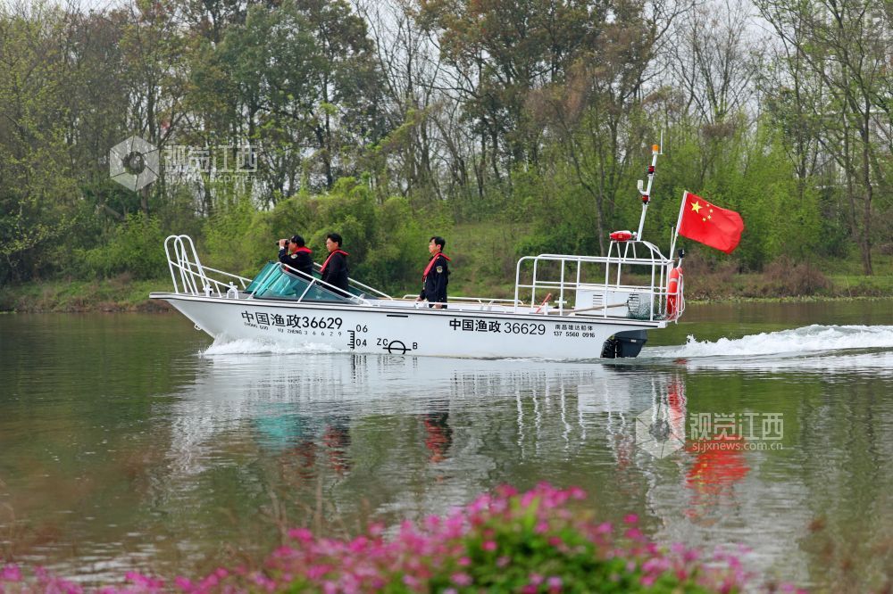 2026年3月18日,江西省吉安市泰和县农业综合行政执法大队执法人员正在赣江泰和段水域进行巡江护水。