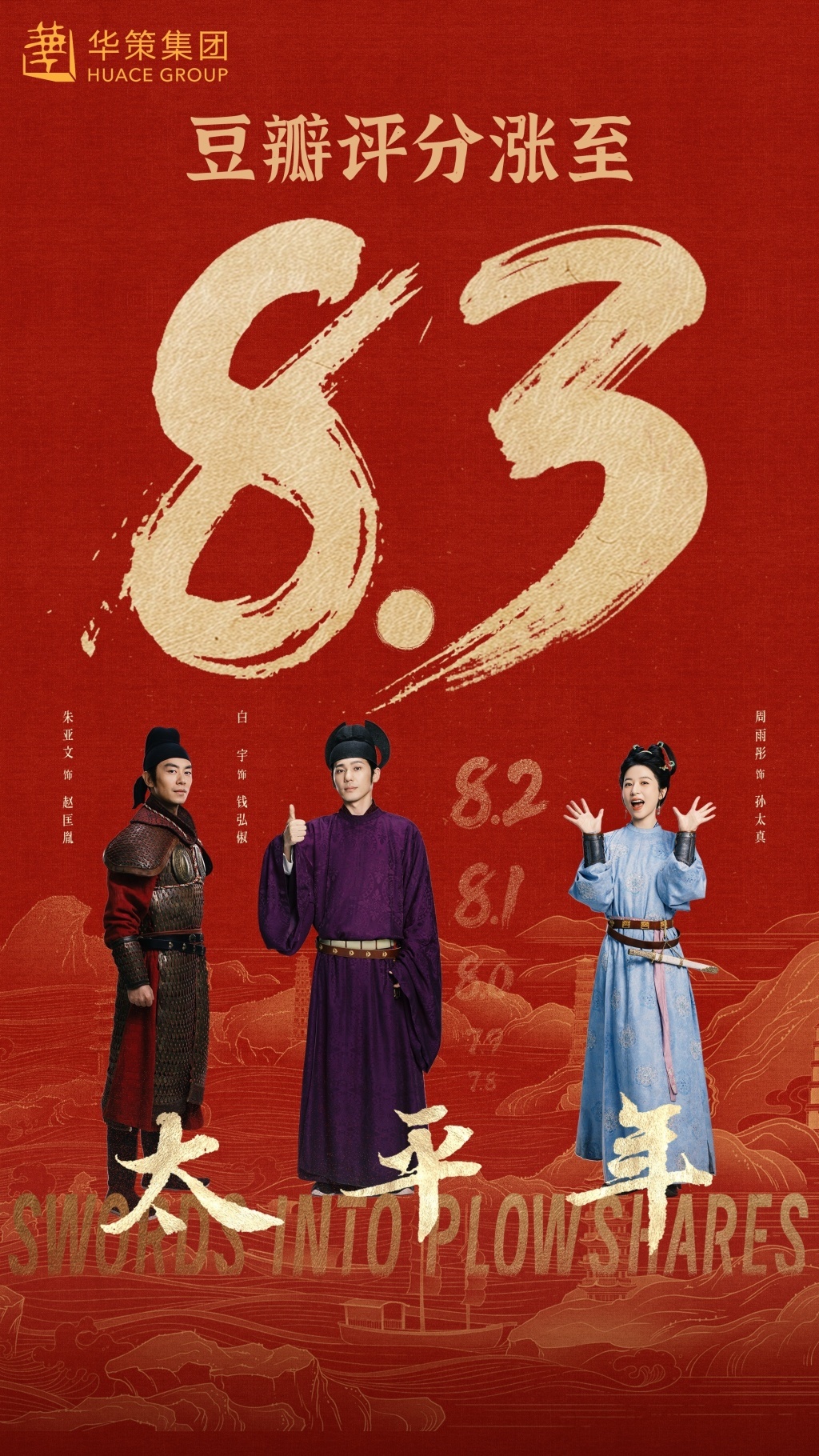 《太平年》是今年播出的高口碑国产剧，截至目前豆瓣评分8.3。