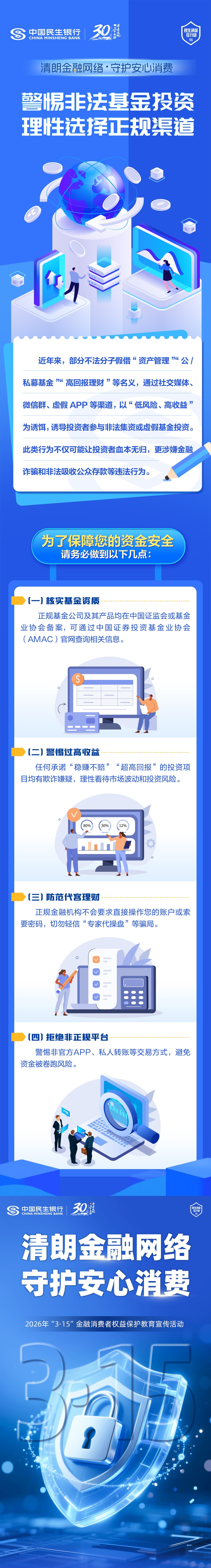 【民生银行西安分行3.15消保专栏】警惕非法基金投资，理性选择正规渠道