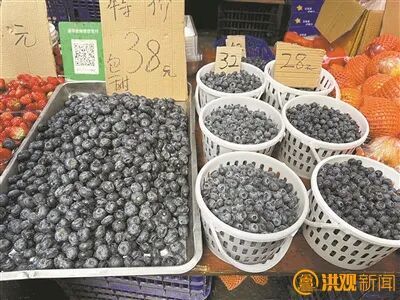 蓝莓价格低至二三十元一斤