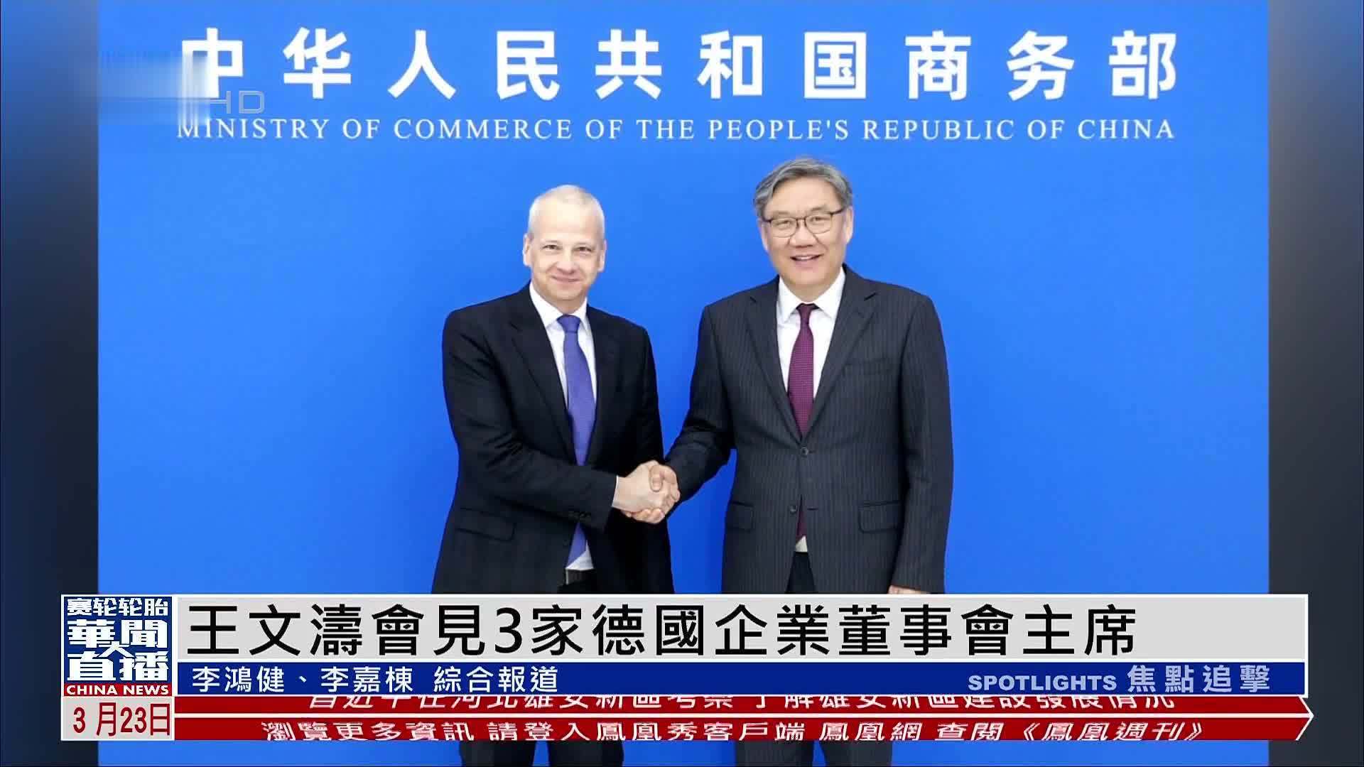 王文涛会见3家德国企业董事会主席