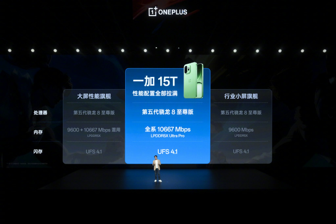 一加15T小屏旗舰机发布:搭载第五代骁龙8至尊版,4299元起
