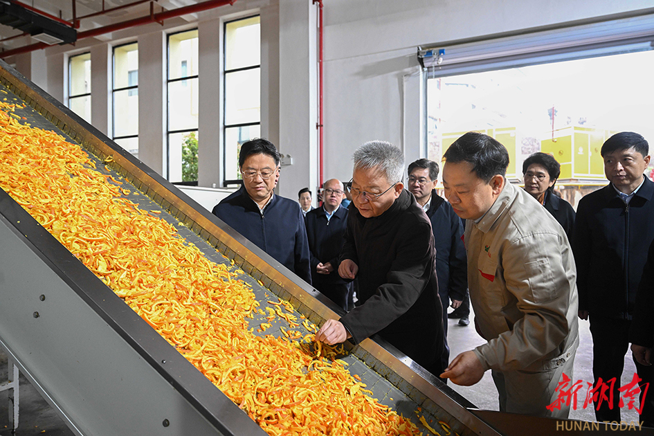 3月23日，沈晓明走进保靖县鑫洋食品工业有限公司调研。