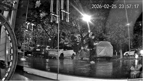 ▲ 寻宠师傅拿着照明灯寻找“屁屁”