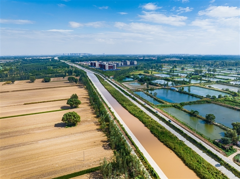 赵口引黄灌区总干渠。 杨其格 摄