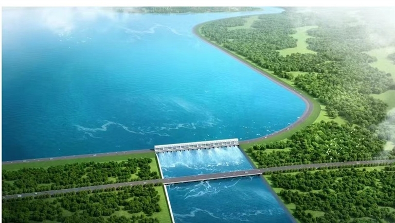 合河水利枢纽效果图。 受访者供图