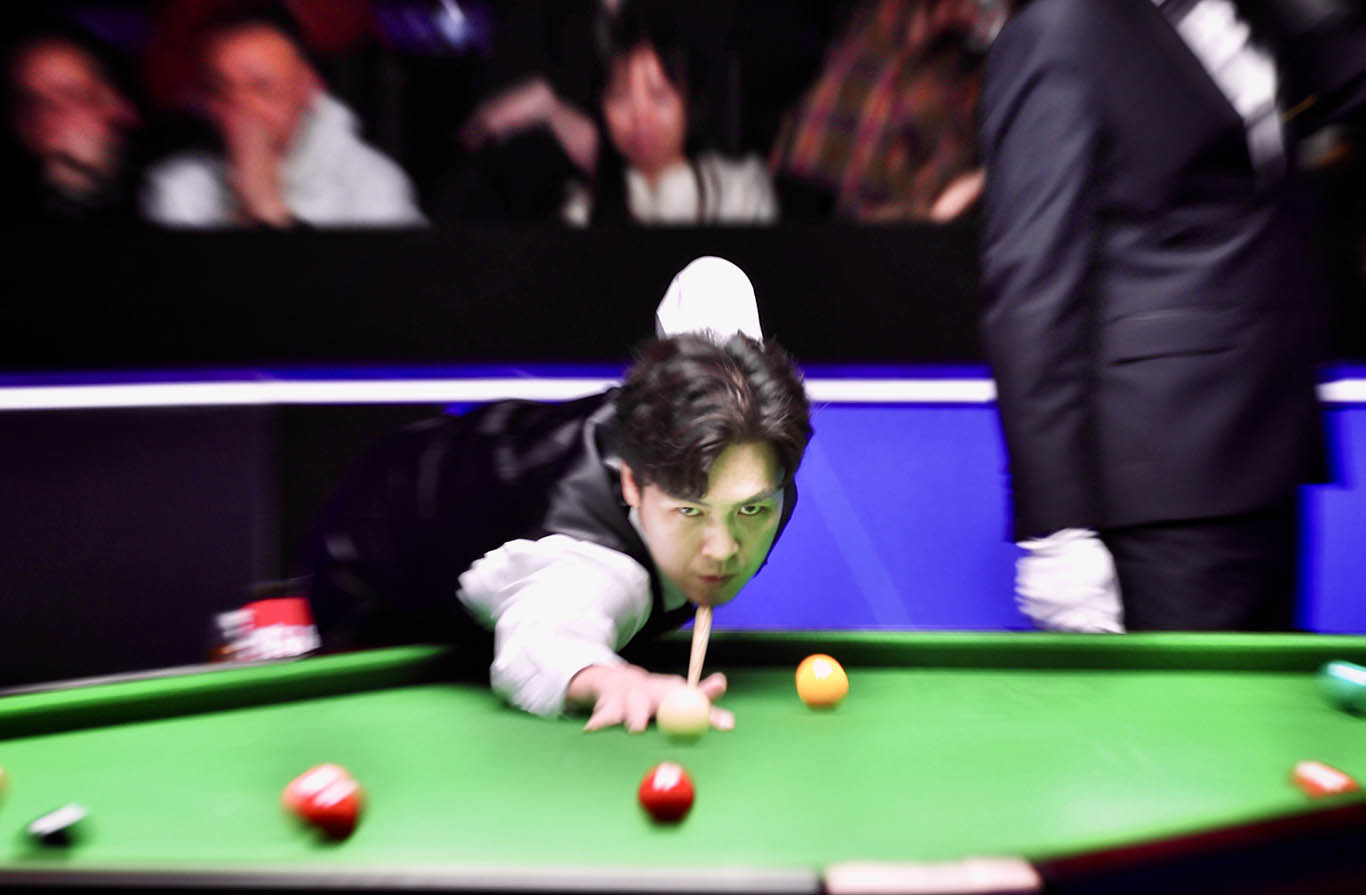 ▲一鼓作气，轰出职业生涯第7杆147满分杆。