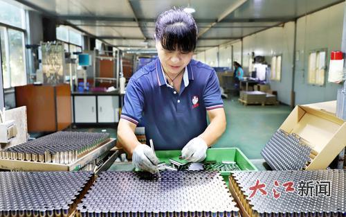 新余经开区企业生产现场。 大江网视觉江西廖海金摄