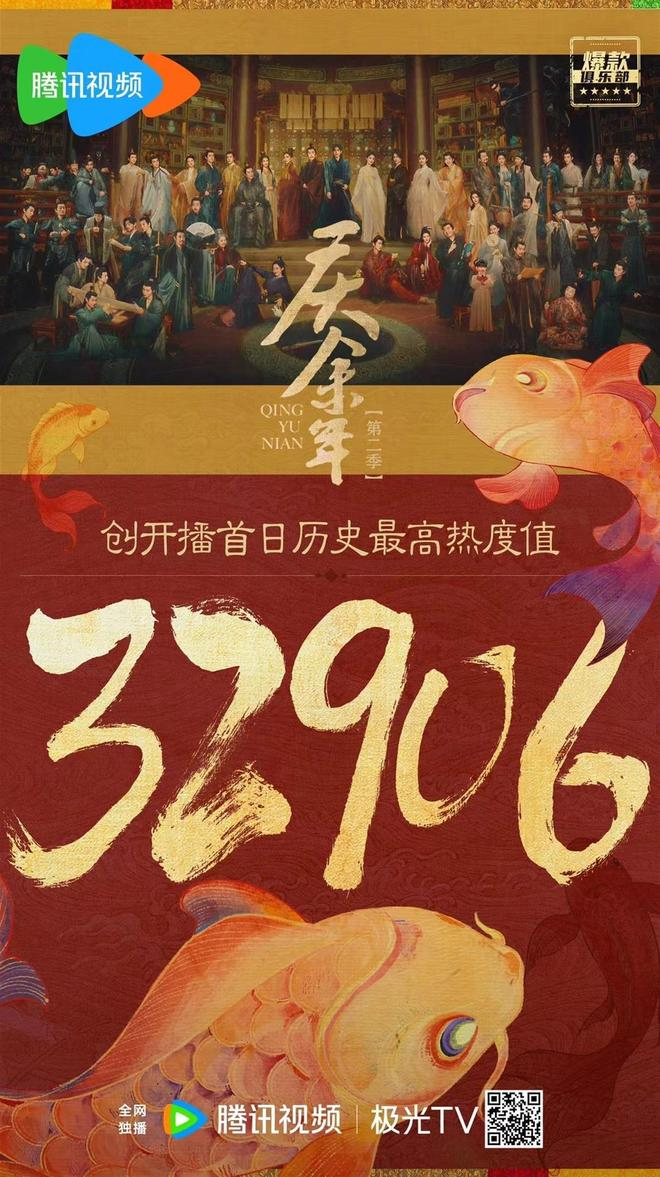 《庆余年2》开播首日就已经破腾讯站内32000热度值