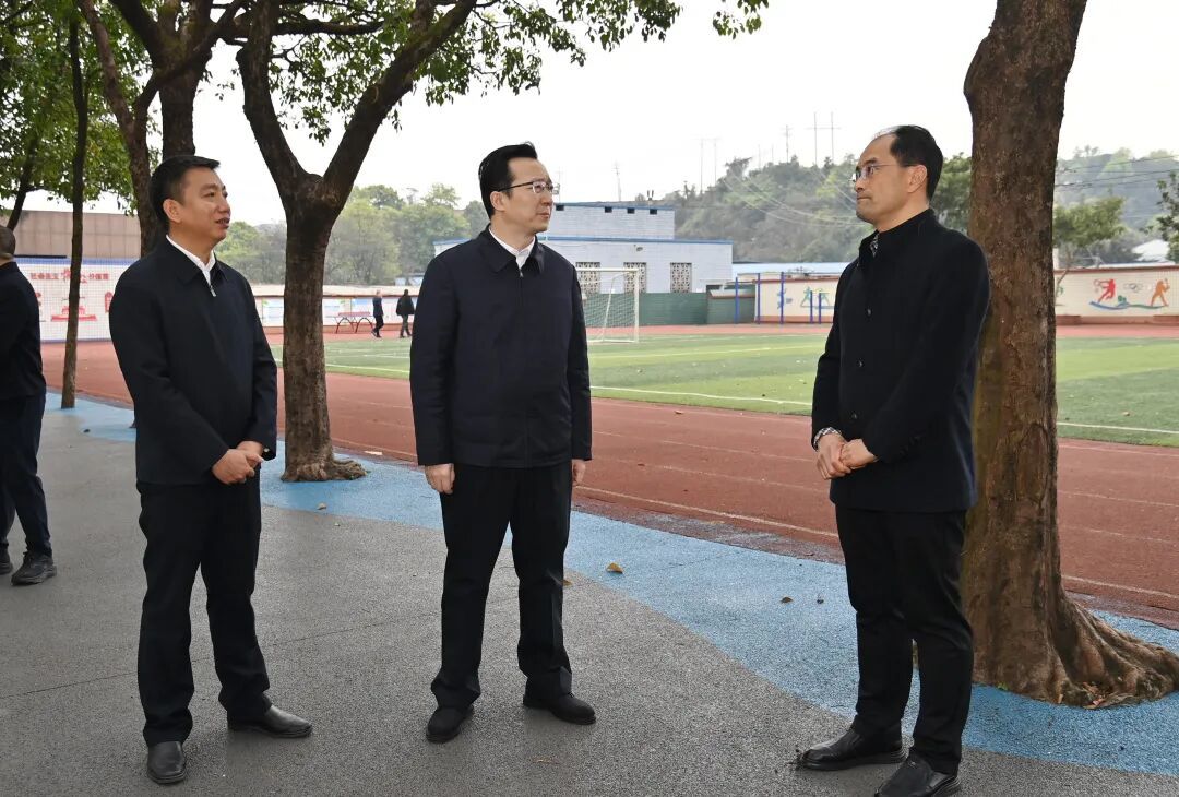 祁美文在向家湾小学走访调研。