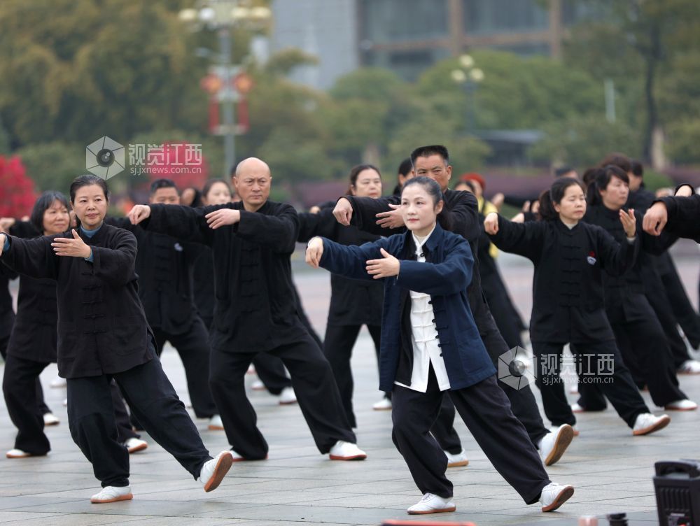 江西分宜:健康生活 太极同行(图)