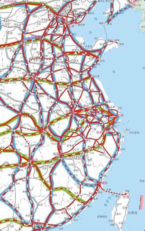 京港台高铁通谈筹算图（截图） 图源：国度发改委官网