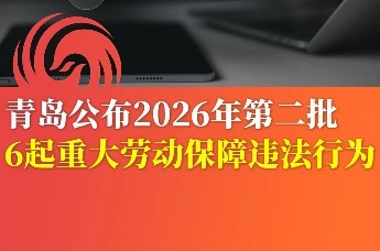 青岛公布2026年第二批6起重大劳动保障违法行为