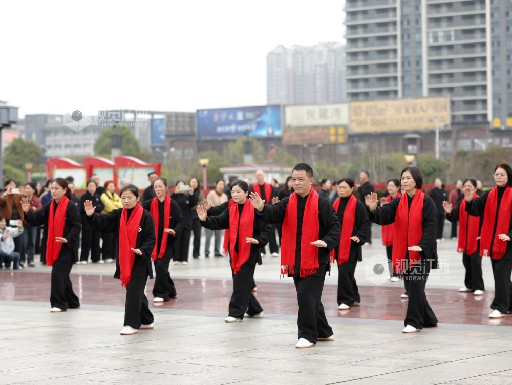 江西分宜:健康生活 太极同行(图)