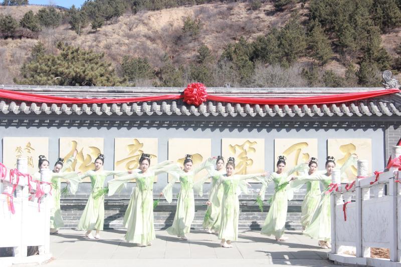 身着绿丝裙的舞者翩翩起舞。