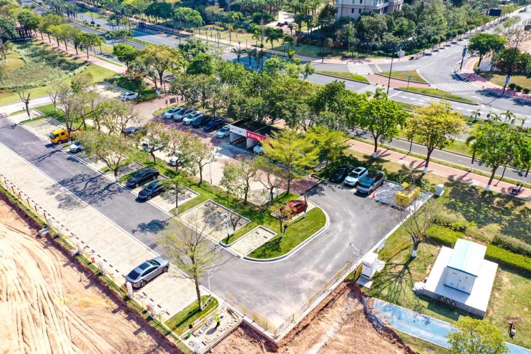 新增192个标准车位 珠海高新区白沙滩公园全新停车场投用