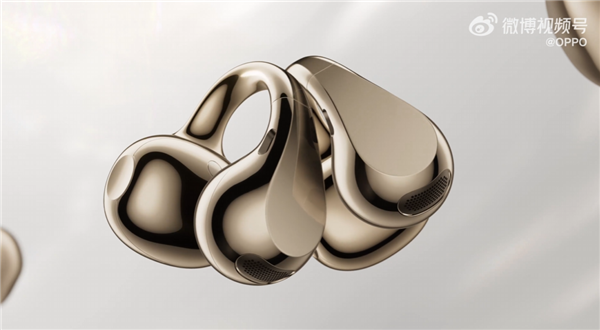 孙颖莎代言!OPPO Enco Clip2耳夹耳机外观首秀 超闪小金环