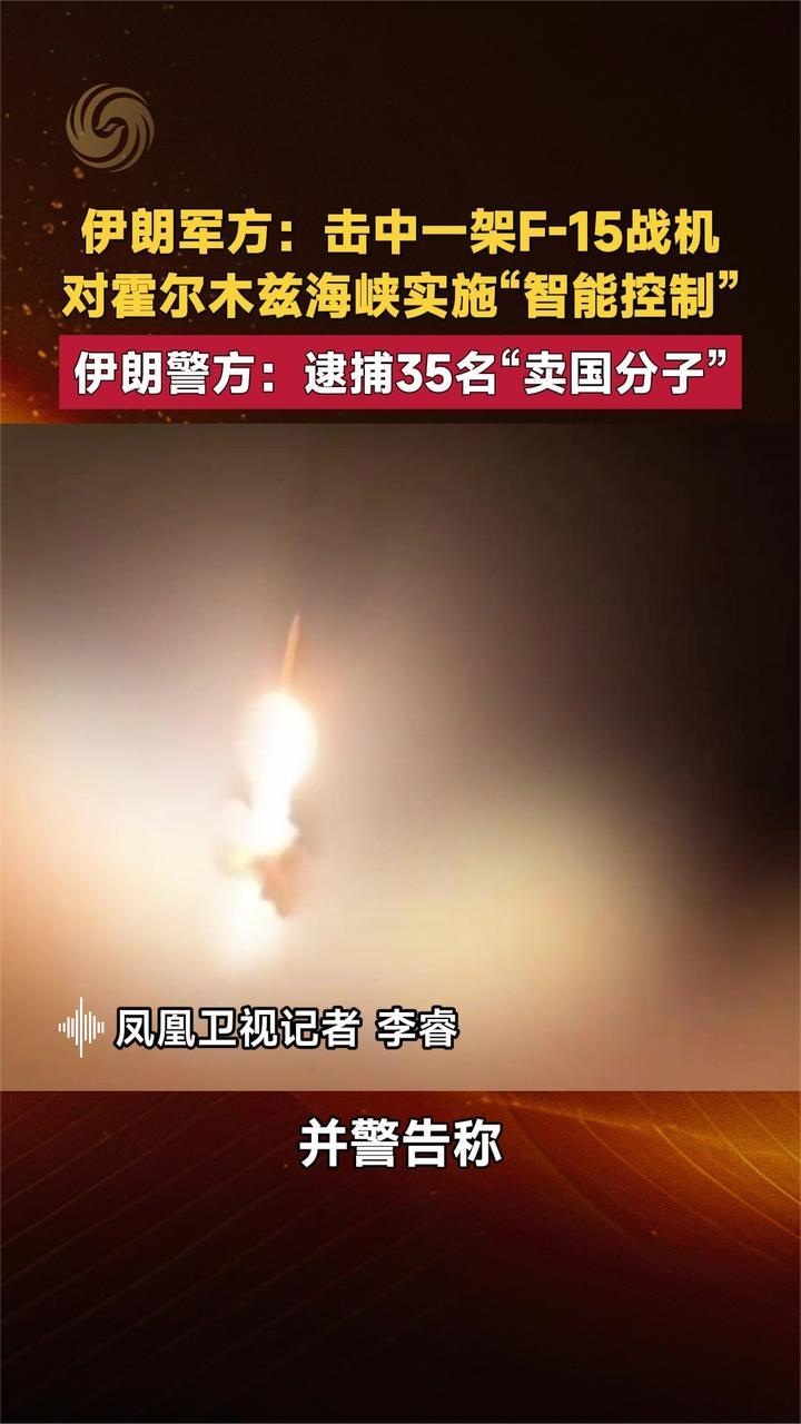 伊朗军方：击中一架F-15战机 对霍尔木兹海峡实施“智能控制”